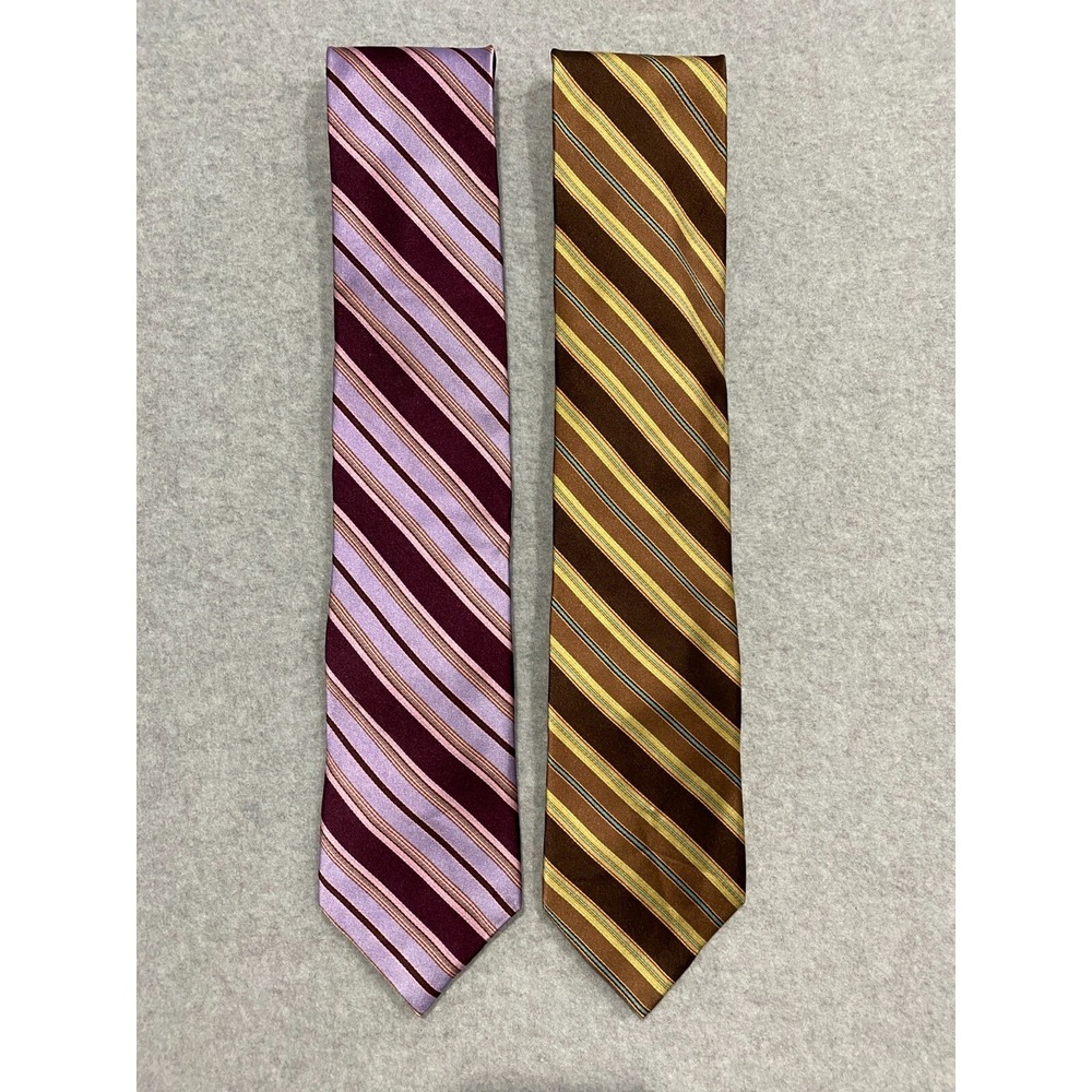 Ted Baker Diagonal Striped Silk Tie Lot of 2